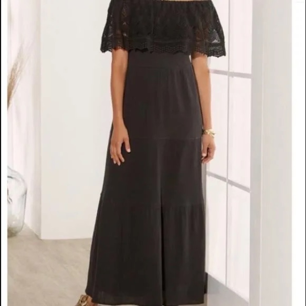Soft Surroundings Brittsomar Maxi Dress Womens Size LP